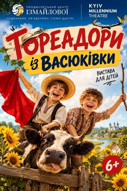 «ТОРЕАДОРИ ІЗ ВАСЮКІВКИ» — Інтерактивна вистава для дітей. Прем'єра